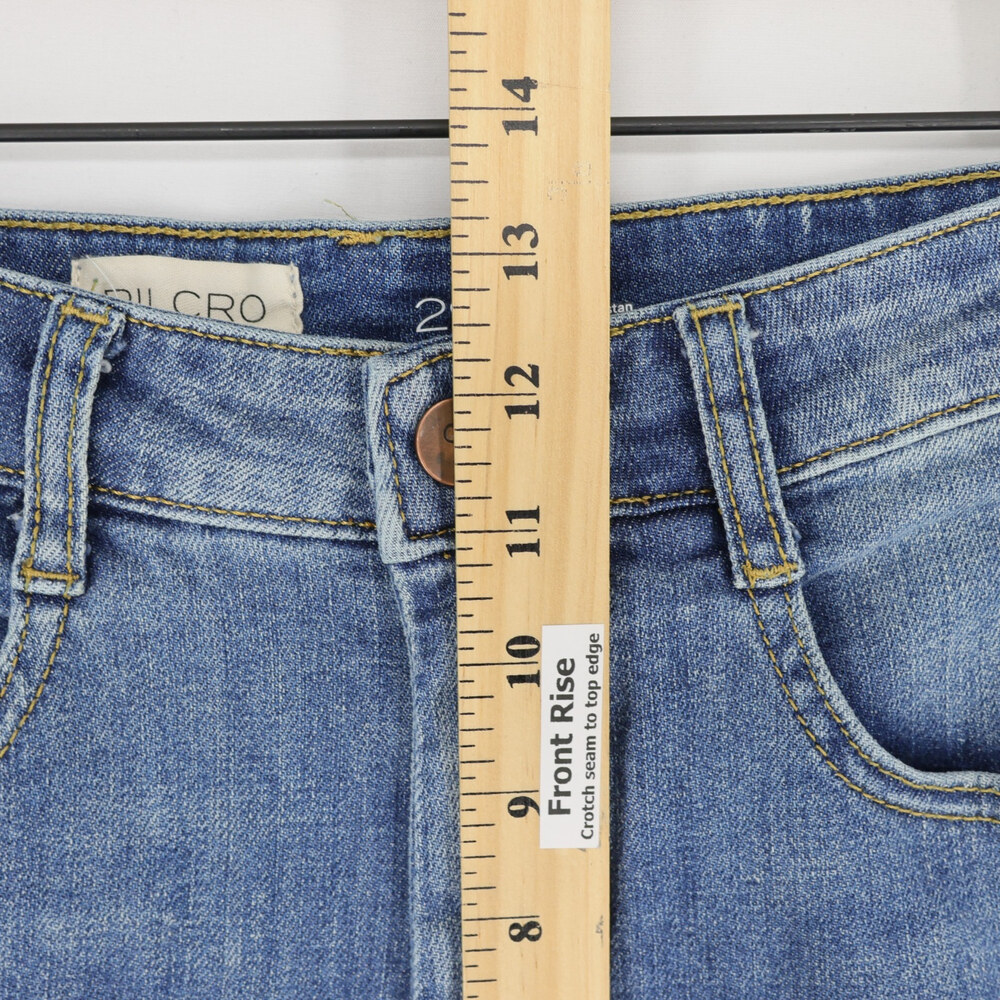 Pilcro Kenna Jeans Womens 29 Blue Mid Rise Heritage Curved Wide Barrel Leg - Picture 6 of 11